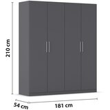 home24 OMARA S KLASIČNIMI VRATI, siva | Shoptok.si