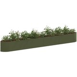  Povišeni vrtni krevet Maslinastozelena 380 x 40 x 40 cm Čelik | shoptok.hr