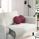 vidaXL Sedežne blazine 2 pcs Vinorodna rdeča Ø30 x 13 cm blago | Shoptok.si