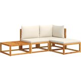 The Living Store Vrtna sedežna garnitura 4-delna z blazinami trden akacijev les - Vrtna Sedežna Garnitura, (21625630) | Shoptok.si