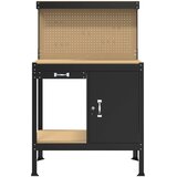  Radna klupa Crna 90 x 49 x 141 cm Projektirano drvo i metal | shoptok.hr