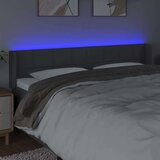  Posteljno vzglavje temno sivo 163x16x78/88 cm blago, (20793745) | Shoptok.si