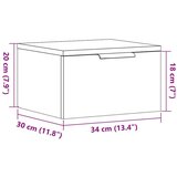 vidaXL Stenska nočna omarica 2 kosa artisan hrast 34x30x20 cm | Shoptok.si