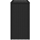  Vrtni stol sa staklenom pločom crni 58x27 5x55 cm od poliratana | shoptok.hr