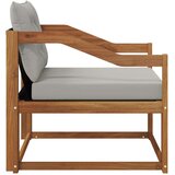 Set vanjskih sofa Čvrsto drvo akacije i Textilene Prirodna | shoptok.hr