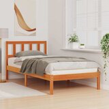  Krevetna konstrukcija s uzglavljem Vosak smeđa 75 x 190 cm | shoptok.hr