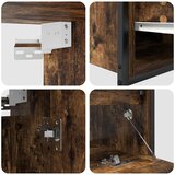 Dvodijelni set kupaonskog namještaja, dimljeni hrast, inženjersko drvo | Shoptok.si