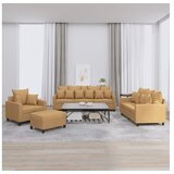 vidaXL 4-dijelni set sofa s jastucima smeđi baršunasti Cijene
