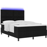 Krevet s opruga kutije s LED trakama Crna 160 x 200 cm tkanina | shoptok.hr