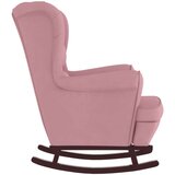  Fotelja za ljuljanje s drvenim nogama ružičasta baršunasta | shoptok.hr