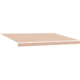vidaXL Ročna zložljiva tenda z LED večbarvno črtasto 450x300 cm | Shoptok.si