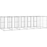 vidaXL Zunanji pasji boks pocinkano jeklo 14,52 m² | Shoptok.si