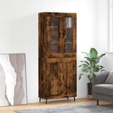 vidaXL Visoka komoda dimljeni hrast 69 5x34x180 cm konstruiranog drva | shoptok.hr
