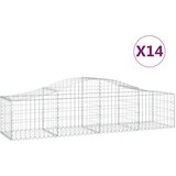  Lučne gabionske košare 14 kom 200x50x40/60 cm pocinčano željezo | shoptok.hr