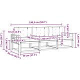  Set vanjskih sofa 3 kom. Bijela i antracit Poliester | shoptok.hr