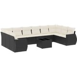 11-dijelni set vrtnih sofa od poliratana s jastucima crni Crna 71 x 62 x 69 cm | Shoptok.si