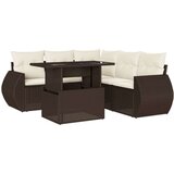 vidaXL 6-dijelni set vrtnih sofa od poliratana s jastucima smeđi | shoptok.hr