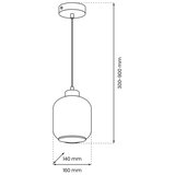  Luster na sajli SOMBRA 1xE27/60W/230V proziran | Eponuda.com