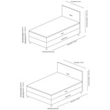 Kalune Design Smeđi tapecirani krevet s prostorom za odlaganje s podnicom 120x200 cm Orina – | shoptok.hr