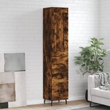 vidaXL Visoka omara dimljeni hrast 34,5x34x180 cm inženirski les | Shoptok.si