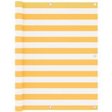 vidaXL balkonski zastor bijelo-žuti 120 x 600 cm od tkanine Oxford Cijene