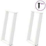  Noge za blagovaonski stol U-oblik 2 kom Bijele 60 x (72-73) cm Čelik | shoptok.hr