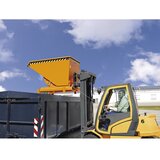 eurokraft pro Prekucna posoda za velike obremenitve, prostornina 2,1 m³, nosilnost 4000 kg, oranžna RAL 2000 | Shoptok.si
