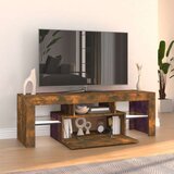 TV ormarić s LED svjetlima boja dimljenog hrasta 120x35x40 cm | shoptok.hr