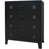 vidaXL Ladičar od metala u industrijskom stilu 78 x 40 x 93 cm crni | shoptok.hr