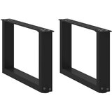 Furnova Noge kavne mizice U-oblika 2 kosa črna 50x(30-31) cm jeklo, (21914218) Cene