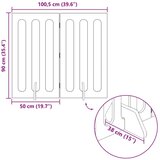  Zložljiva ograda za hišne ljubljenčke 2 pcs Bela, (5000215014) | Shoptok.si