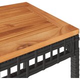  3-dijelni bistro set od poliratana i bagremovog drva crni | Eponuda.com