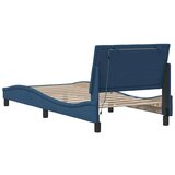  Posteljni okvir brez vzmetnice modra 90x190 cm tkanina | Shoptok.si