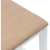  Trpezarijske stolice 2 kom. Čvrsto drvo od gume Bijelo Bijela 40 x 47,5 x 99,5 cm | shoptok.hr