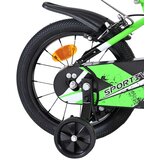 Volare dječji bicikl Sportivo 14″ zeleno-crne boje, s dvije ručne kočnice | shoptok.hr