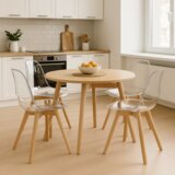  KITO stolica prozirna / prirodne noge x 3 | shoptok.hr