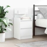 vidaXL Noćni ormarić s 2 ladice bijeli 38x34x80 cm Cijene