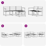  Set vanjskih sofa 6 pcs Bijela 59 x 59 x 37 cm | Eponuda.ba