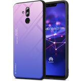 Cadorabo Ohišje, združljiv s Huawei v roza - modri - dvobarvni zaščitni pokrov iz silikona TPU in hrbta iz kaljenega stekla, (20572301) | Shoptok.si