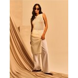 Sinsay Wide leg traperice visokog struka s platnenim pojasom | shoptok.hr