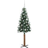 vidaXL Ožja jelka med 150 LED Zelena in Bela 150 cm PVC in trden bor | Shoptok.si