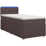  Boxspring krevet s madracem Tamno smeđa 90 x 200 cm Tkanina 90 x 200 x 100.5 cm | Shoptok.si