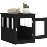 vidaXL Namještaj s kavezom za pse crni 55x75x65 cm drveni | shoptok.hr