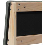 Tapecirani uzglavlje Tamno siva 120 cm Čvrsto borovo drvo | shoptok.hr