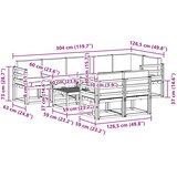  Set vanjskih sofa 9 kom. Prirodna i antracit | shoptok.hr