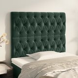 vidaXL Uzglavlje 2 kom tamnozeleni 100x7x78/88 cm baršunasti Cijene