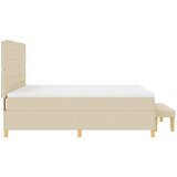  Krevet s opruga kutije s uzglavljem Krema 200 x 180 cm tkanina | shoptok.hr
