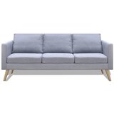 Maison Chic kavč - Sofa - Kanape trosed iz blaga svetlo sive barve, (21727369) | Shoptok.si