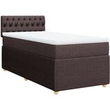 vidaXL Box spring postelja z vzmetnico temno rjava 80x200 cm blago, (21305232) Cene