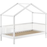 Vipack Bijeli dječji krevet od masivne bukve u obliku kućice 90x200 cm Forrest – | shoptok.hr